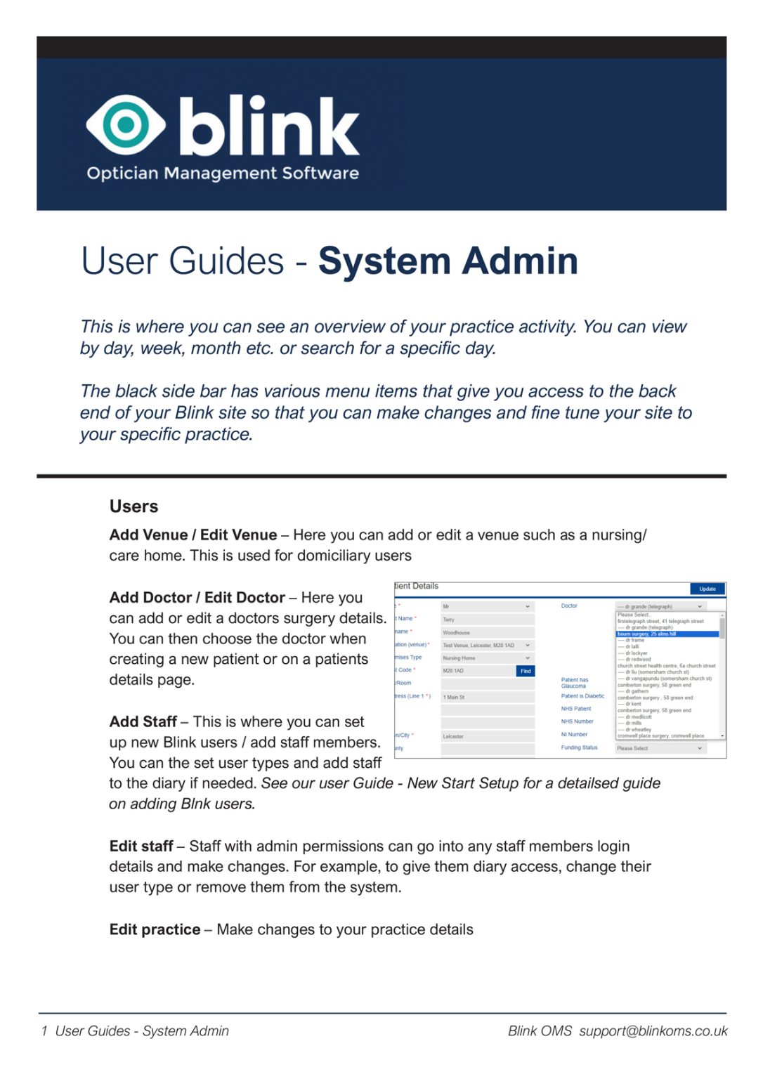 Blink User Guides