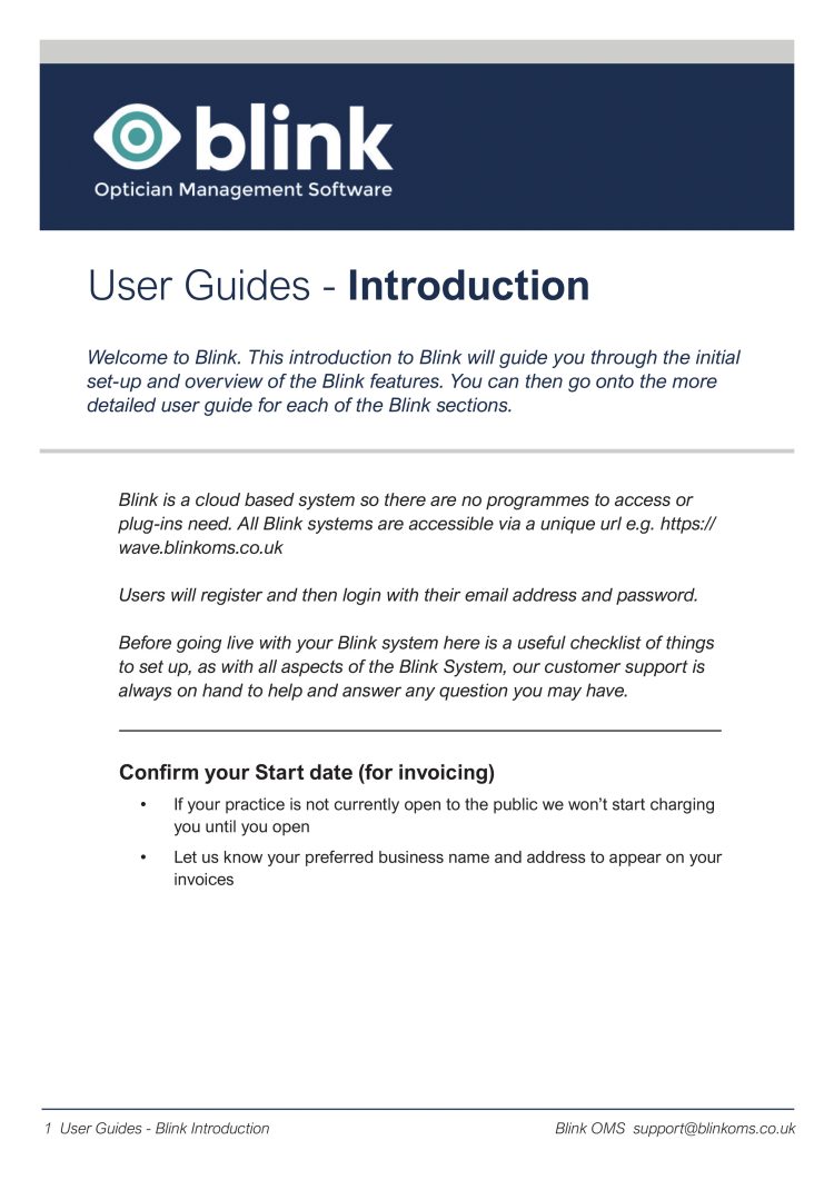 Blink User Guides